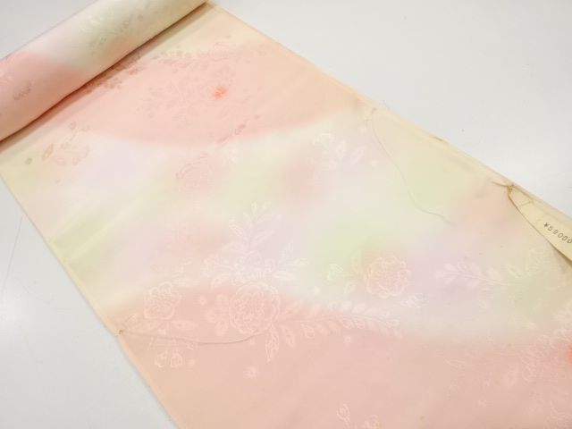 アンティーク　辻ヶ花模様織り出し　長襦袢地反物